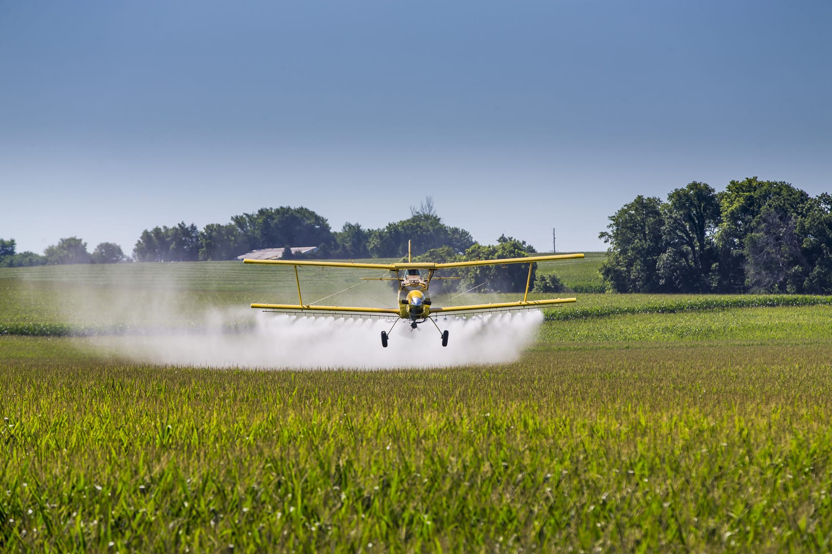 Green Fields Shine with Aerial Crop Spraying in Auburn Alabama